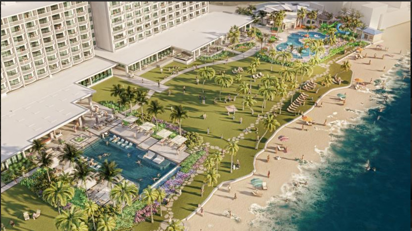 CPグアムのビーチ俯瞰図