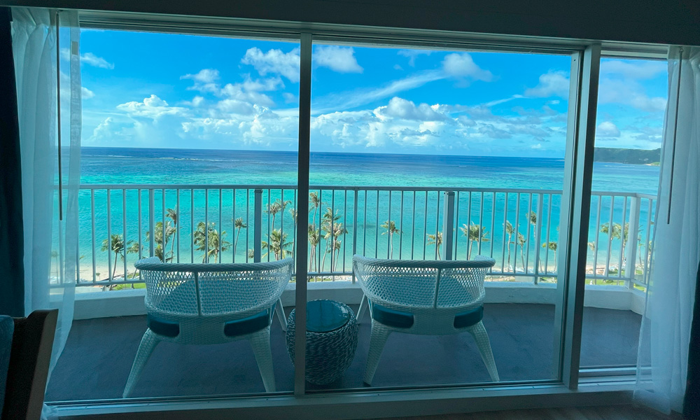 CPグアムの部屋からのビーチビュー