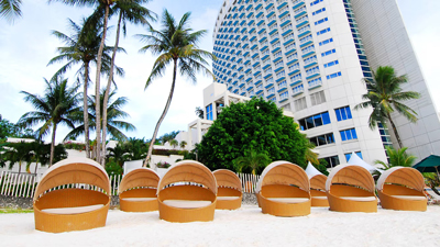 ウェスティングアムのビーチ（カバナ）（marriott.comウェブサイトより引用）